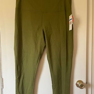 Olive green leggings xl nwt tummy control